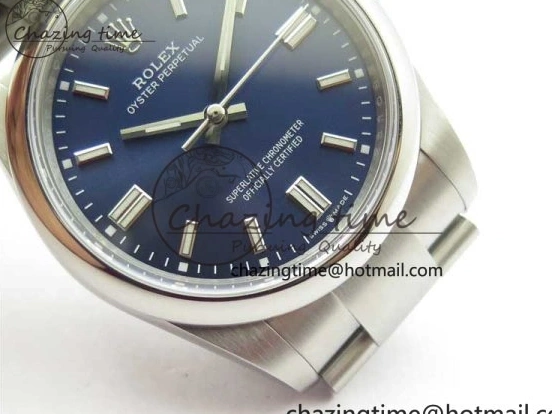 Blue 36mm Perpetual Dial Edition BP Best Bracelet 126000 Dark Oyster on SS 0412